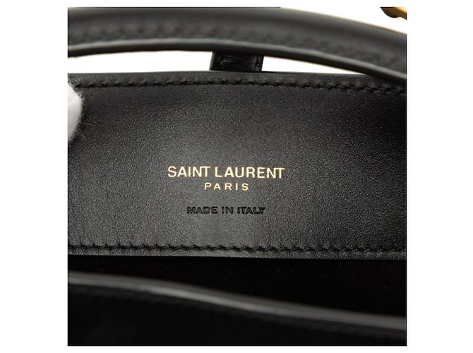 Autre Marque Sac à main Saint Laurent LE 37 Mini avec logo YSL Noir - vue 5