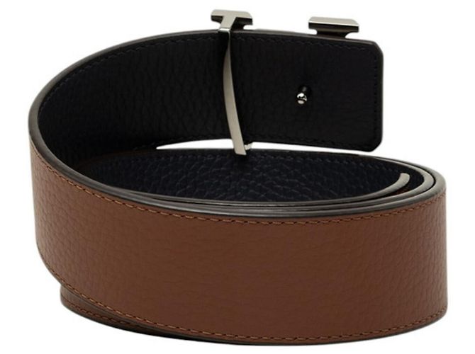 Louis Vuitton LV Tilt Reverse Logo Buckle Reversible Belt Brown Black - view 3