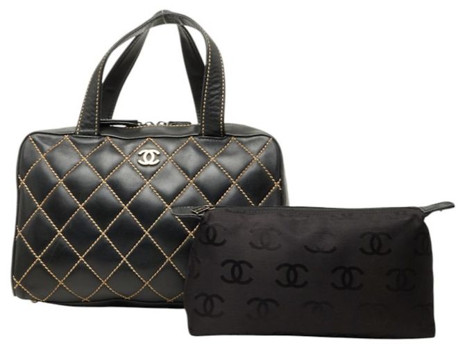 Borsa Chanel Coco Mark Wild Stitch Nero - vista 13