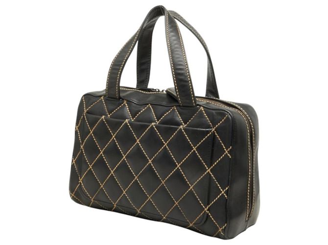Borsa Chanel Coco Mark Wild Stitch Nero - vista 2