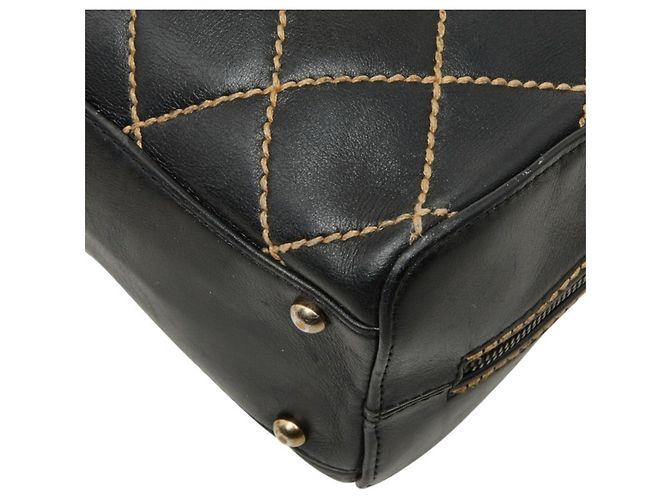 Borsa Chanel Coco Mark Wild Stitch Nero - vista 4