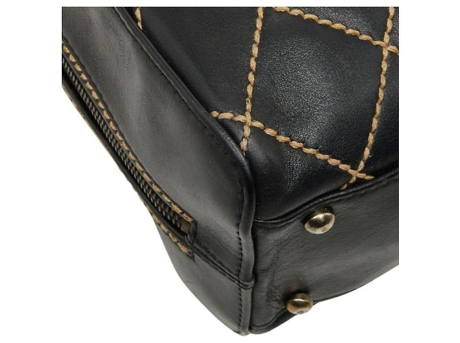 Borsa Chanel Coco Mark Wild Stitch Nero - vista 5