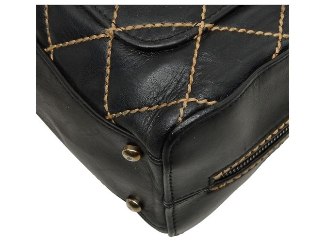 Borsa Chanel Coco Mark Wild Stitch Nero - vista 6