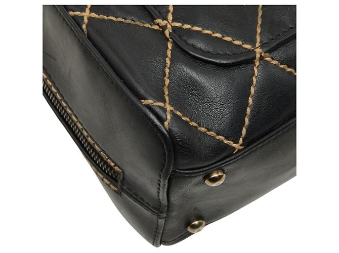 Borsa Chanel Coco Mark Wild Stitch Nero - vista 7