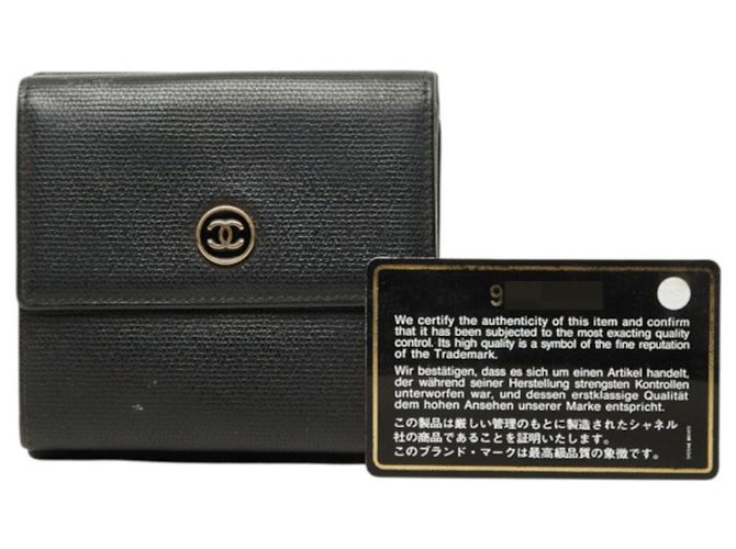 Chanel Coco Mark Bi-fold Geldbörse Schwarz - Ansicht 13