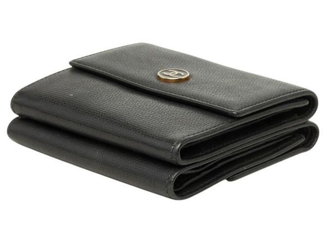 Chanel Coco Mark Bi-fold Geldbörse Schwarz - Ansicht 4