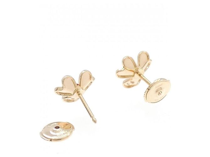 Brincos Van Cleef & Arpels Frivole Mini Stud Earrings - vista 3