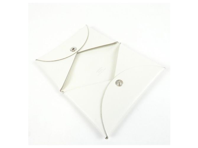 Hermès Portacarte Hermes Calvi Bianco - vista 4
