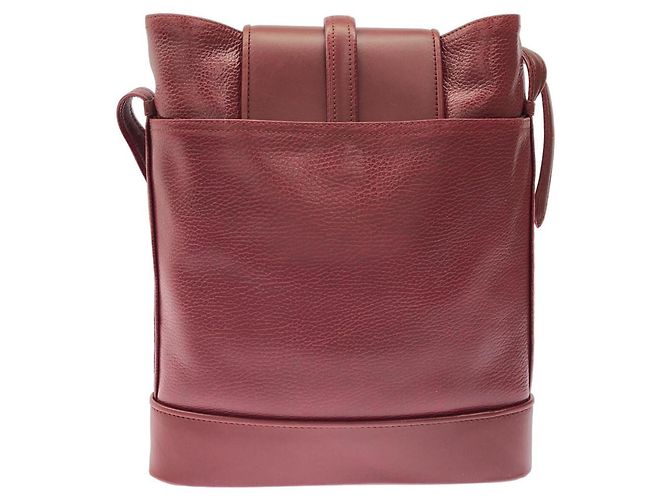 Borsa a tracolla Cartier in pelle Bordeaux - vista 2