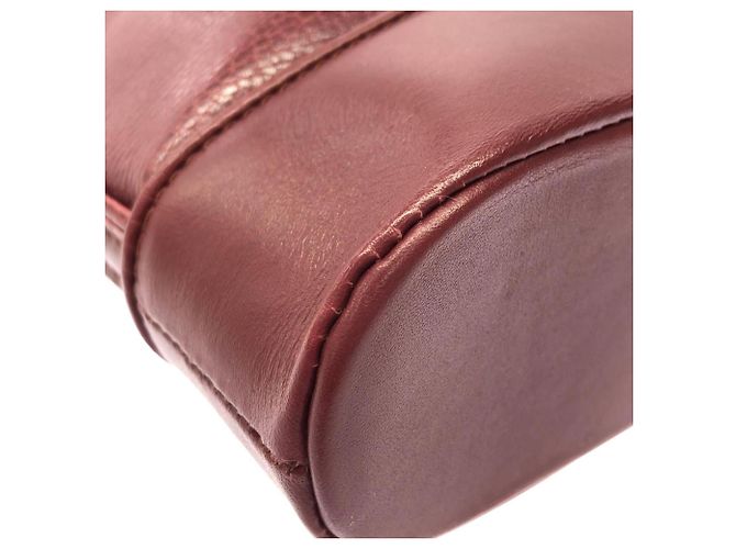 Borsa a tracolla Cartier in pelle Bordeaux - vista 4