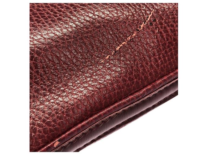 Borsa a tracolla Cartier in pelle Bordeaux - vista 5