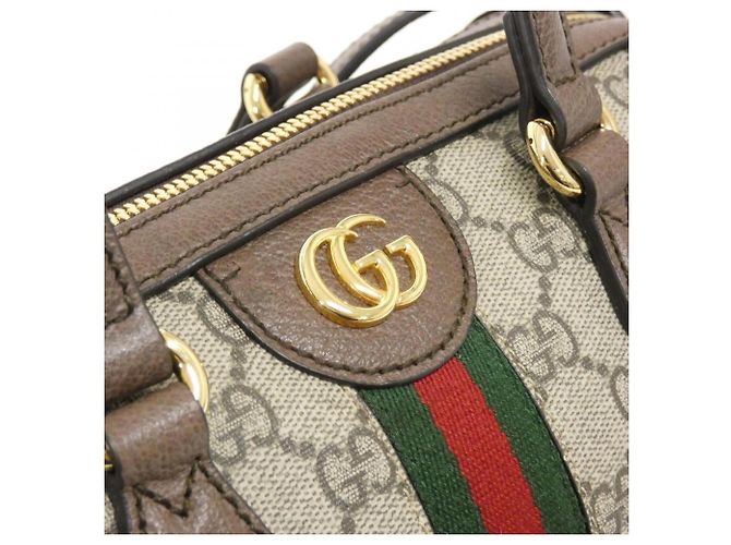 Borsa Gucci Ophidia Boston Bag Marrone Beige - vista 5