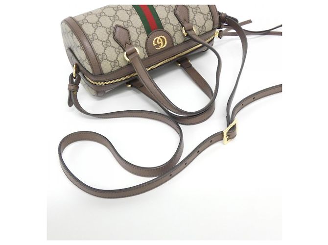 Borsa Gucci Ophidia Boston Bag Marrone Beige - vista 6