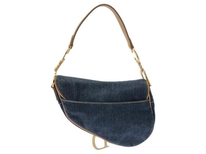 Christian Dior Saddle Schultertasche Blau Bordeaux - Ansicht 2