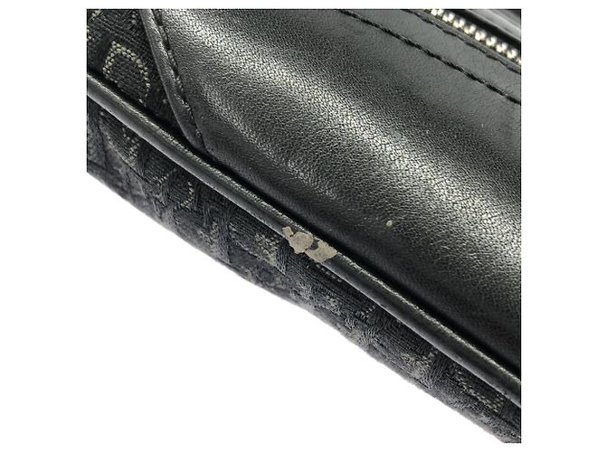 Sac à épaule Christian Dior en toile noire - vue 3