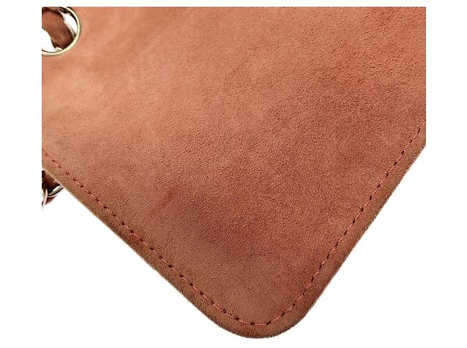 Bolso de hombro Chanel de gamuza rosa - vista 10