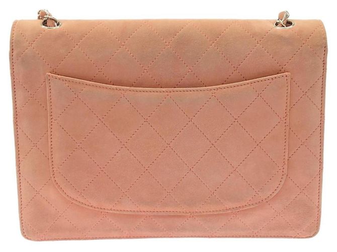 Bolso de hombro Chanel de gamuza rosa - vista 2
