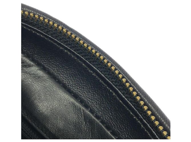 Borsa a tracolla Chanel in pelle d'agnello nera Nero - vista 10