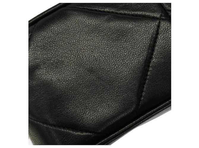 Borsa a tracolla Chanel in pelle d'agnello nera Nero - vista 4