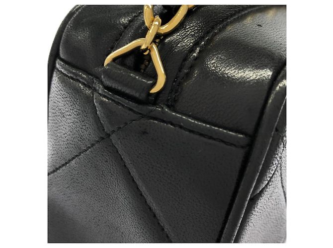Borsa a tracolla Chanel in pelle d'agnello nera Nero - vista 5