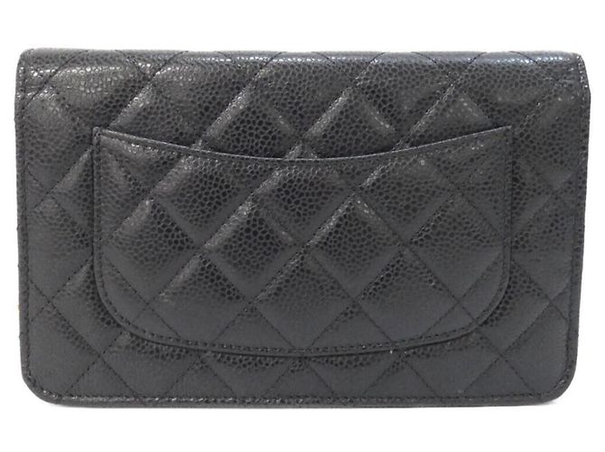 Portafoglio con catena Chanel Timeless Classic Line Nero Bordò - vista 2