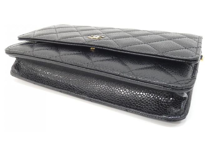 Portafoglio con catena Chanel Timeless Classic Line Nero Bordò - vista 3