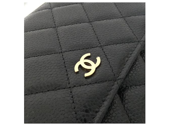 Portafoglio con catena Chanel Timeless Classic Line Nero Bordò - vista 4