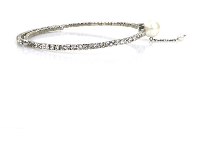 Collana Choker Miu Miu Argento Bianco - vista 2