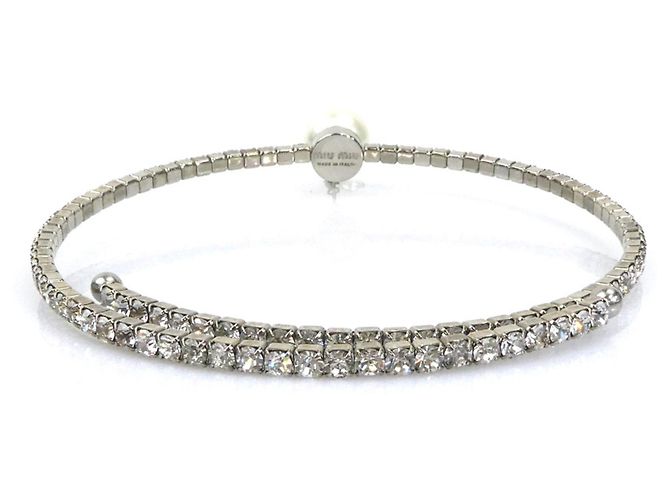 Collana Choker Miu Miu Argento Bianco - vista 3