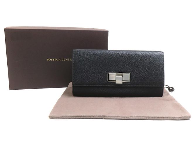 Bottega Veneta Black Leather Long Wallet - view 15