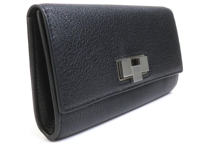 Bottega Veneta Black Leather Long Wallet - view 2