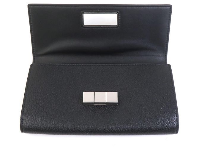 Bottega Veneta Black Leather Long Wallet - view 5