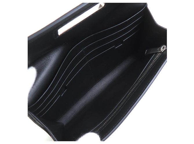 Bottega Veneta Black Leather Long Wallet - view 6