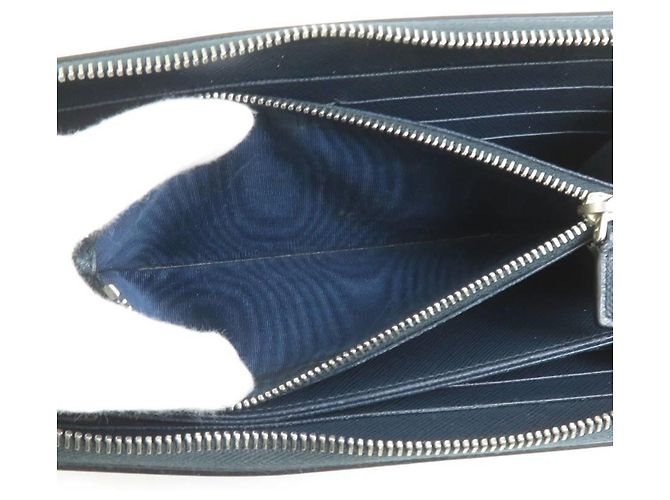Cartera larga Prada de piel azul marino - vista 4