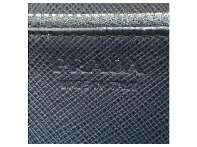 Cartera larga Prada de piel azul marino - vista 6