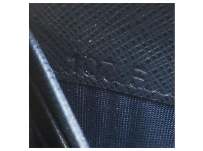 Cartera larga Prada de piel azul marino - vista 7