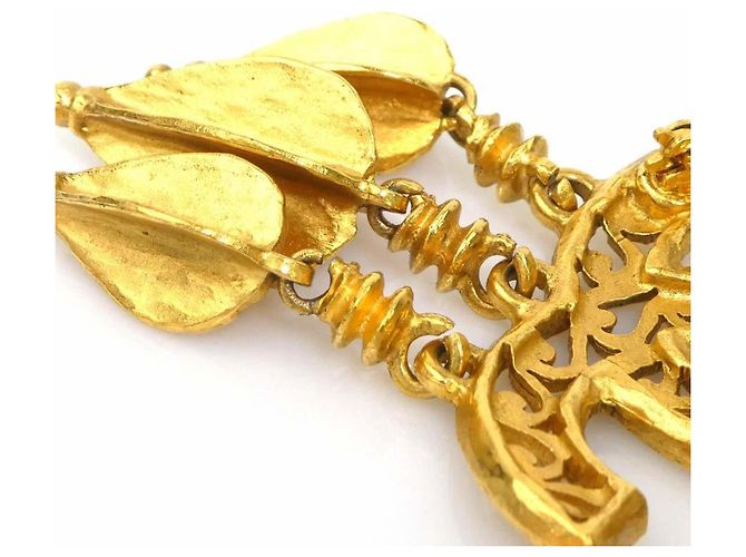 Spilla Chanel in metallo dorato D'oro - vista 5