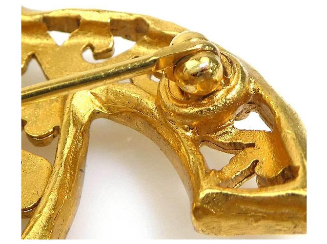 Spilla Chanel in metallo dorato D'oro - vista 6
