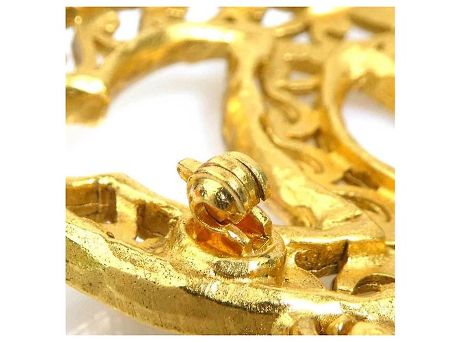 Spilla Chanel in metallo dorato D'oro - vista 7