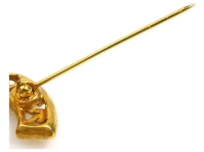 Spilla Chanel in metallo dorato D'oro - vista 8