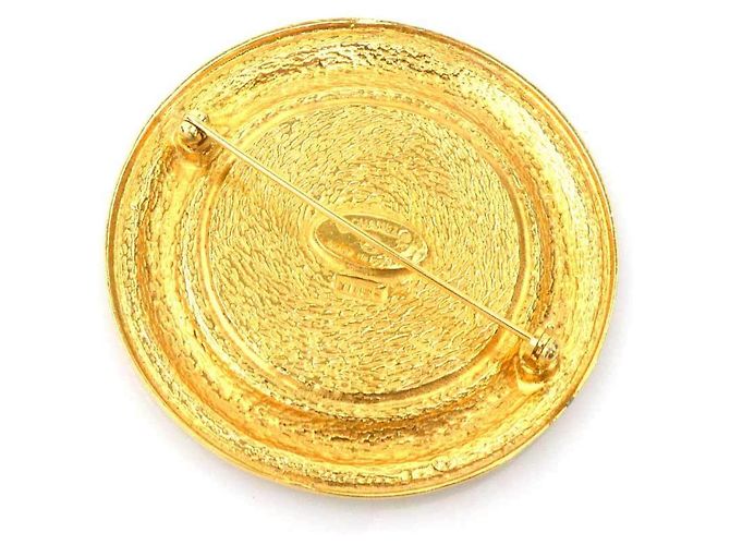 Spilla Chanel in metallo dorato D'oro - vista 4