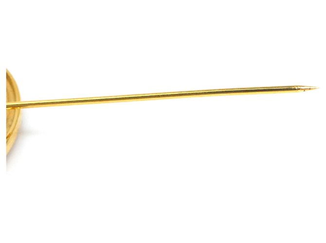 Spilla Chanel in metallo dorato D'oro - vista 6