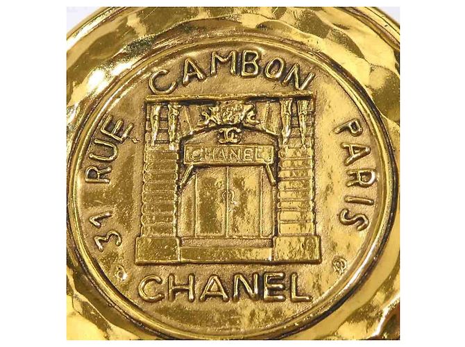 Spilla Chanel in metallo dorato D'oro - vista 7