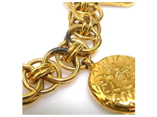 Bracciale con ciondolo dorato Chanel Mademoiselle D'oro - vista 8