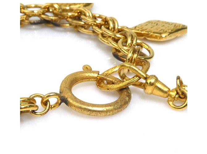 Bracciale con ciondolo dorato Chanel Mademoiselle D'oro - vista 9
