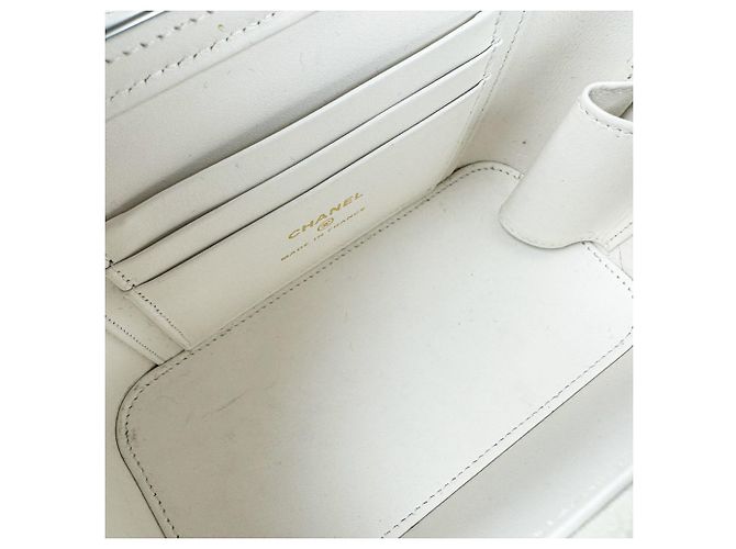 Vanity Borsa a tracolla Chanel in pelle di vitello grana Off-White Bianco sporco - vista 5