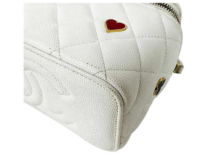 Vanity Borsa a tracolla Chanel in pelle di vitello grana Off-White Bianco sporco - vista 8