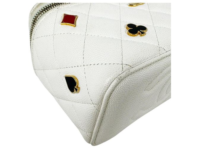 Vanity Borsa a tracolla Chanel in pelle di vitello grana Off-White Bianco sporco - vista 9