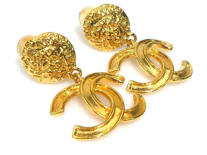 Orecchini a clip Chanel Gold D'oro - vista 2