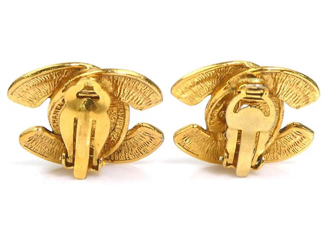 Boucles d'oreilles clips Chanel Gold Doré - vue 5